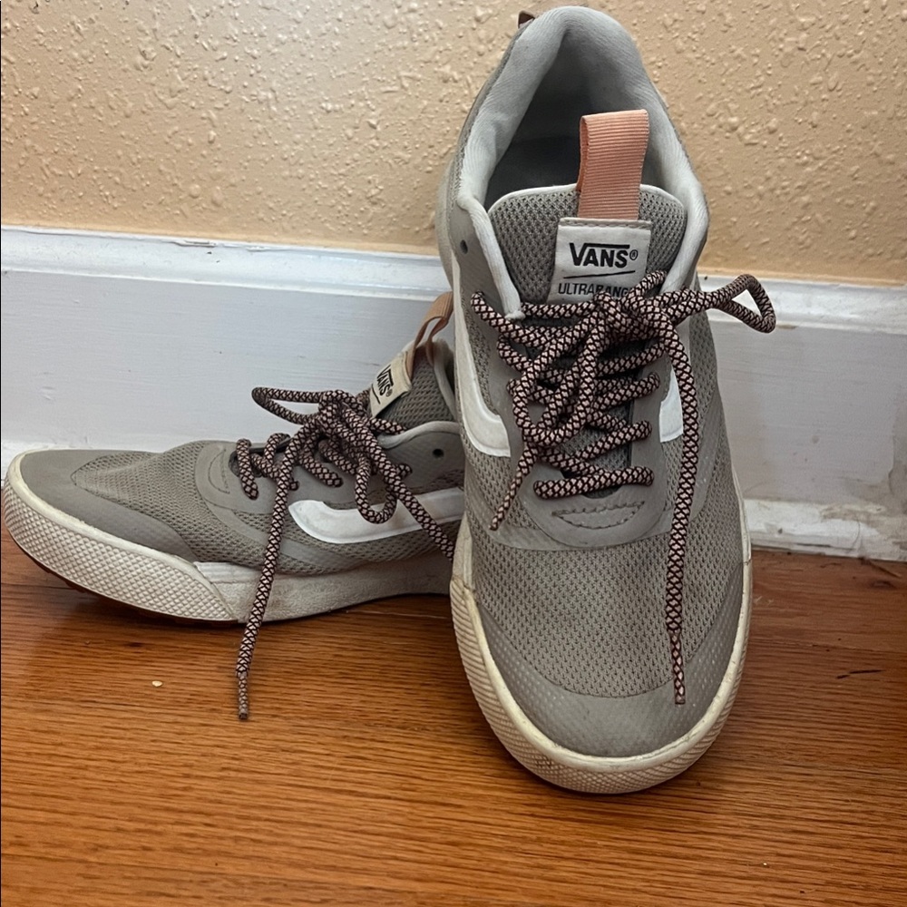 Vans Taupe and White Men's Sneakers